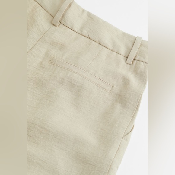 H&M Straight-Leg Linen-Blend Trousers - BNWT - sz 6 - Picture 2 of 9